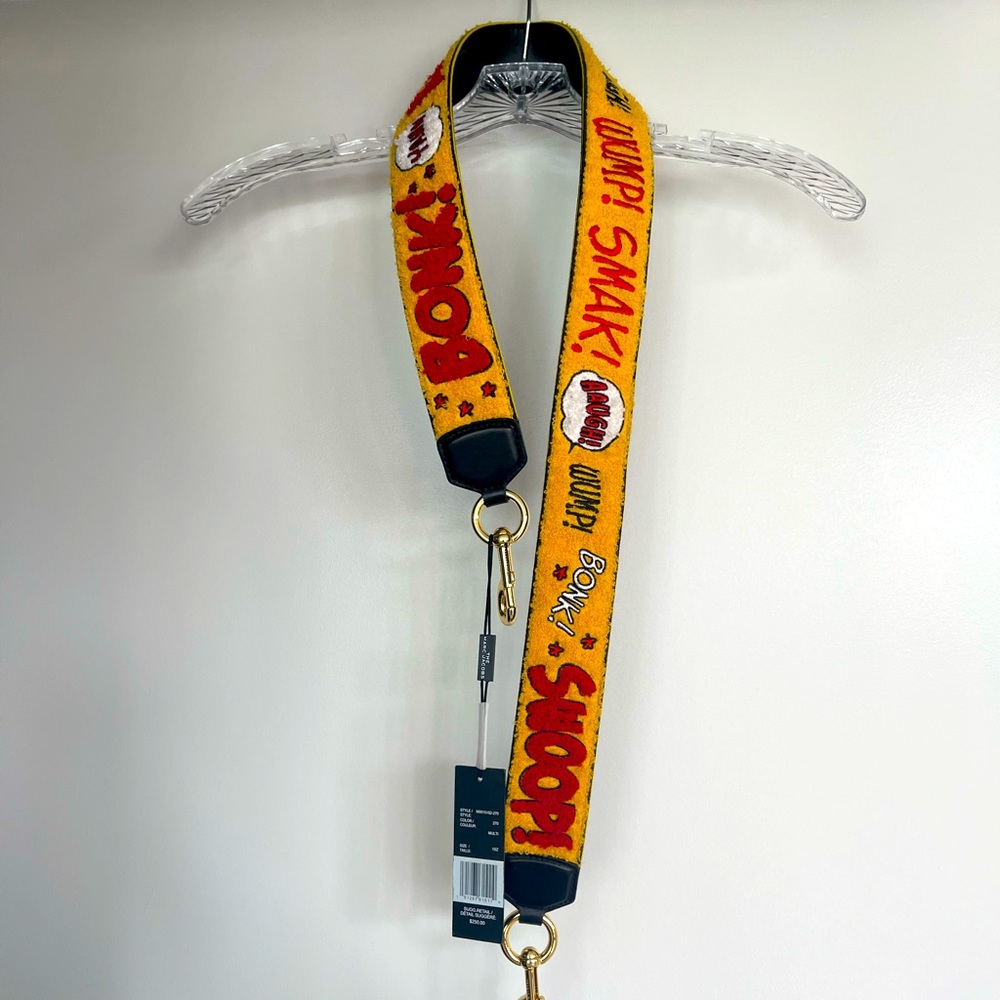 Limited Edition MARC JACOBS Chenille Comic Camera Bag Strap In Multi